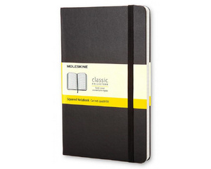 Блокнот Moleskine Classic Large A5+ 120 листов черный в клетку на сшивке (130x210 мм)